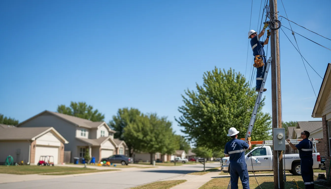 Residential electrician providing installation services in Hooppole, IL
